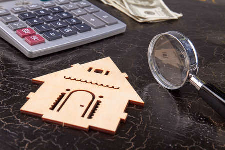 Search for housing and apartments. Real estate estimate and choising concept.の写真素材