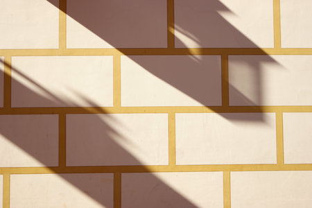Brick wall texture background. Wall surface on a sunny day. Close up view.の写真素材