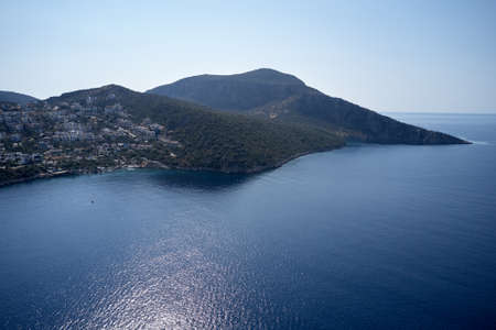 Beautiful view of the resort city on the sea in the mountains.の写真素材