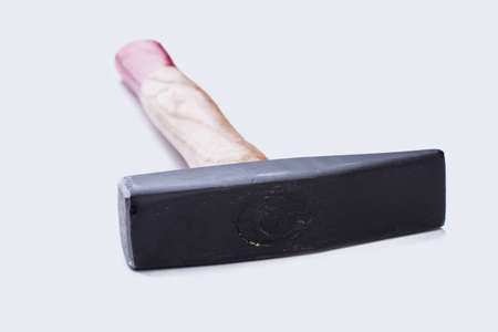 Hammer isolated on white background.の写真素材