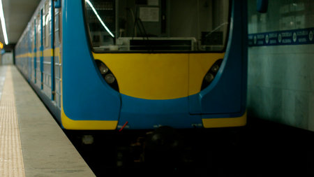 Departure from the metro platform. Efficient transit solution for urban commuters.