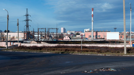 Urban landscape in the Russian countryside