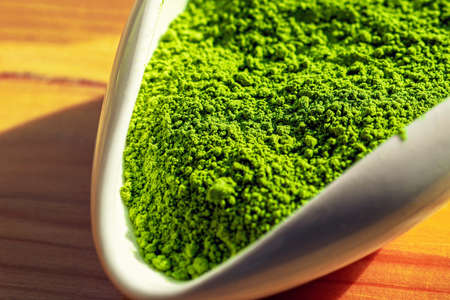 Japanese powder tea, macro picture