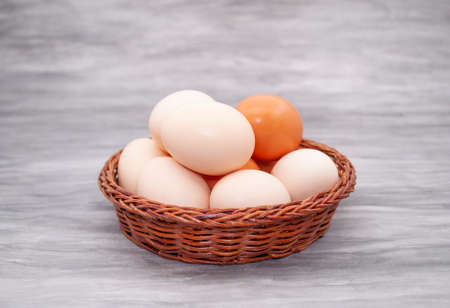 wicker brown egg basket