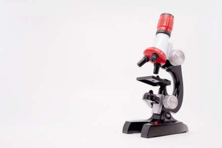 microscope on white backgroundの写真素材