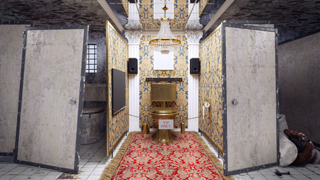 WC VIP only interior concept background 3d illustrationの写真素材