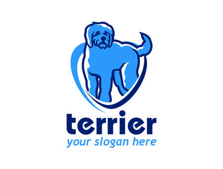 Terrier dog design easy to editのイラスト素材