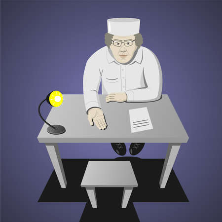 The reception at the doctor in vector graphics.のイラスト素材