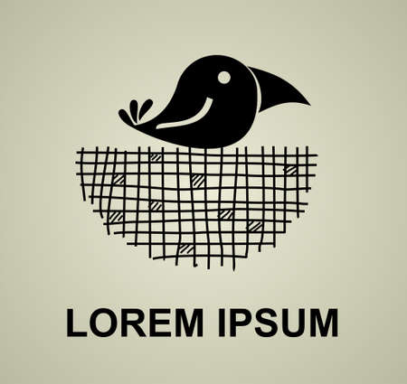 Example of the icon with the nest in vector graphics.のイラスト素材