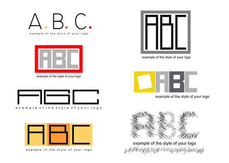 Example of style logo in vector graphicsのイラスト素材