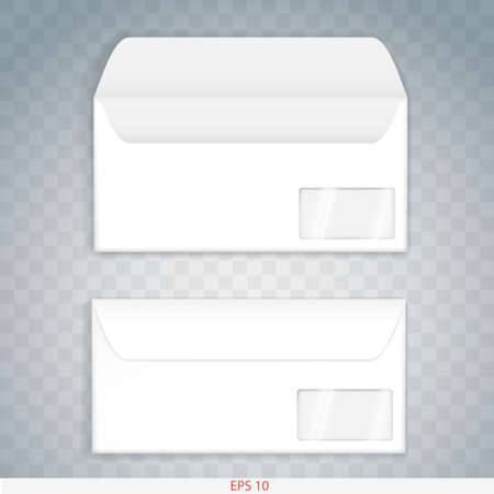 Paper or cardboard envelope indoor and outdoor. Template. Vector graphicsのイラスト素材