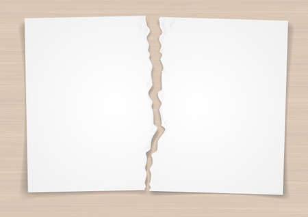 Torn white paper. Template for background in vector graphics.のイラスト素材