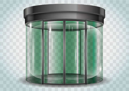 Round glass doorsのイラスト素材
