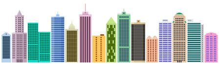 Set of building illustration.のイラスト素材
