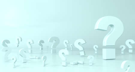 3d illustration. Concept background. Many question marks are big and small. Science and educationの写真素材
