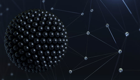 Banner abstraction super virus molecule background structureの写真素材