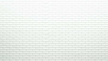 Background wall old white painted brickの写真素材
