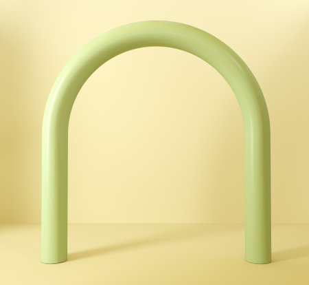 Abstract background with plastic arch pop artの写真素材