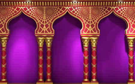 Eastern indian or arabic arch viva magentaの写真素材