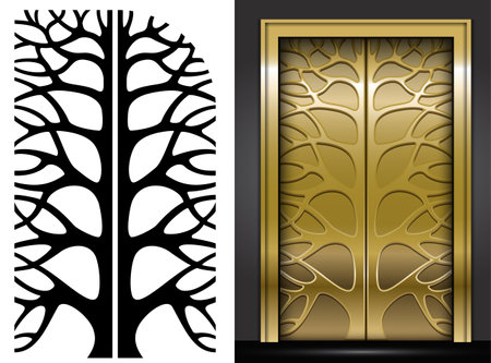 Golden Gate forging a fabulous treeのイラスト素材