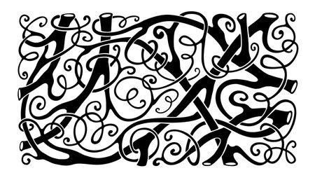 Classic vintage ornament in art nouveau or modern styleのイラスト素材