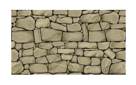 Seamless texture of old stone. Breccia. Classic vintage brickwork of the facade. vector graphicsのイラスト素材