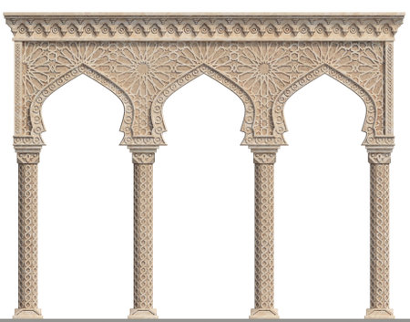 Arcade in Arabic or Indian styleの写真素材