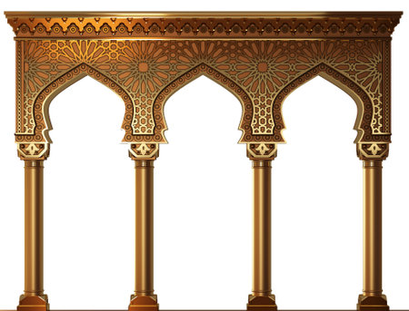 Arcade in Arabic or Indian styleの写真素材