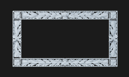 Classic white frame in the Baroque styleの写真素材