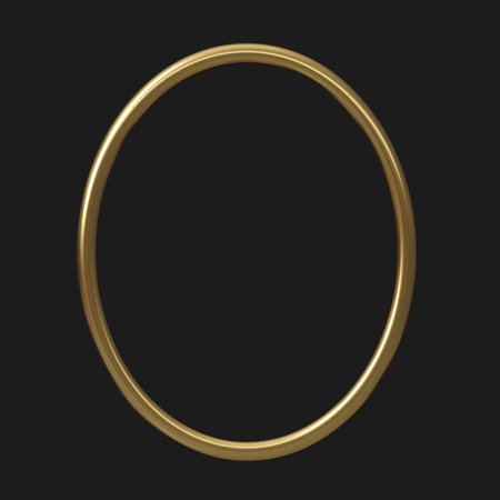 Gold ring frame isolate templateの写真素材