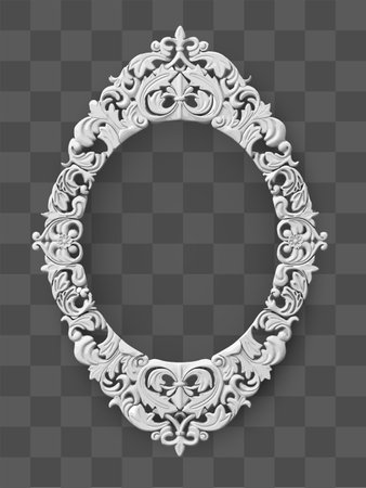 Oval classical Classic old frameのイラスト素材