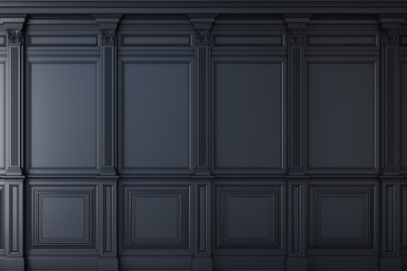 Cabinet wall background wood panelsの写真素材