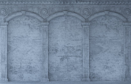 Old wall background with arcade wallpaperの写真素材