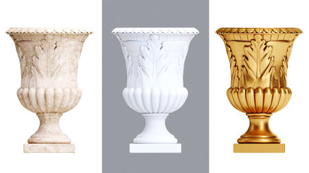 Set of classic ceramic antique vasesの写真素材
