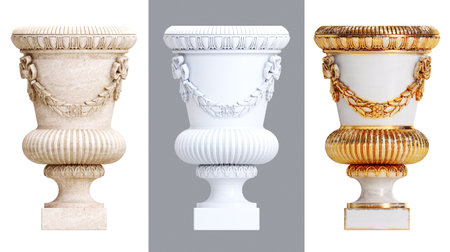 Set of classic ceramic antique vasesの写真素材