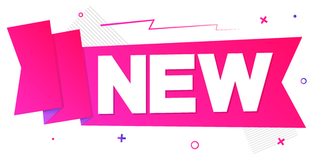New banner design template, promo tag, vector illustrationのイラスト素材