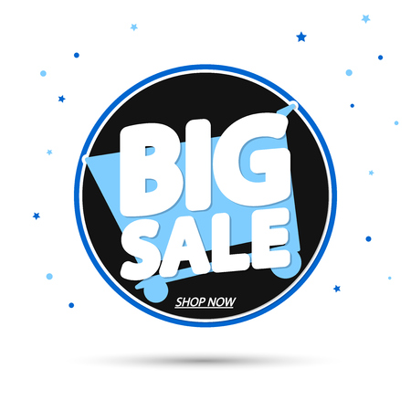 Big Sale, promotion banner design template, discount tag, vector illustrationのイラスト素材