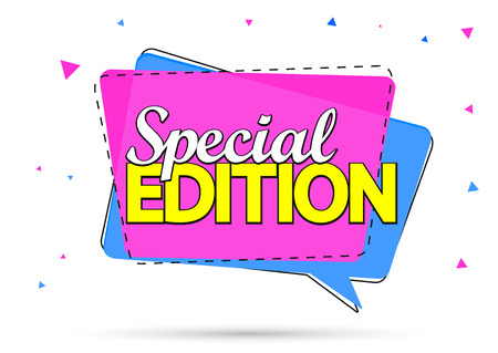 Special Edition, speech bubble banner design template, promo tag, vector illustrationのイラスト素材