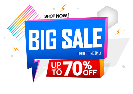 Up to 70% off, flash discount tag, vector illustrationのイラスト素材