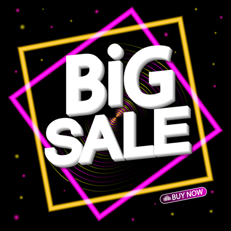 Big Sale, poster design template, vector illustrationのイラスト素材