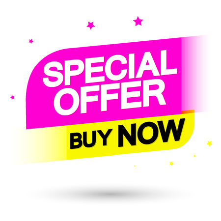 Special offer, discount banner, sale tag design template, vector illustrationのイラスト素材