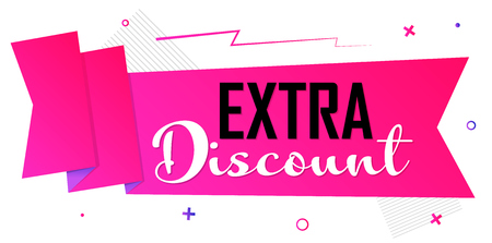 Extra Discount, banner design template, sale tag, vector illustrationのイラスト素材