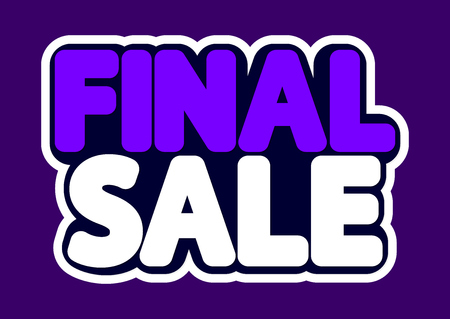 Final Sale, poster design template, isolated sticker, vector illustrationのイラスト素材