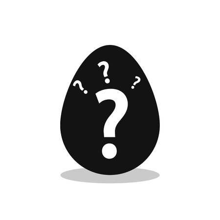 Egg with surprise icon, Question mark sign, symbol design template, vector illustrationのイラスト素材