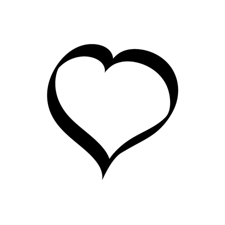 Heart icon, Valentines Day symbol, graphic design template, vector illustrationのイラスト素材
