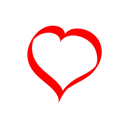 Heart icon, Valentines Day symbol, graphic design template, vector illustrationのイラスト素材