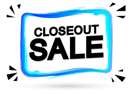 Closeout Sale, promotion banner design template, discount tag, vector illustrationのイラスト素材