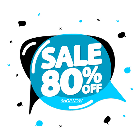Sale 80% offのイラスト素材