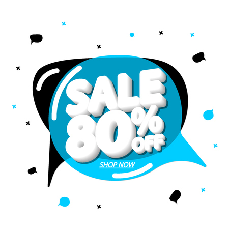 Sale 80% offのイラスト素材