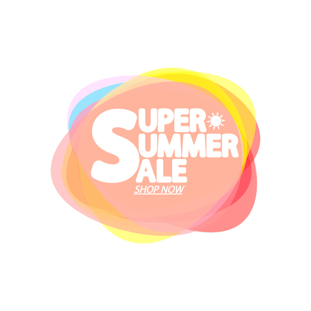 Super Summer Sale, bubble tag, app icon, vector illustrationのイラスト素材